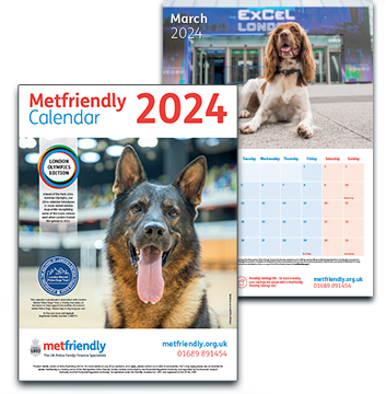 2024 Metfriendly retired police dog calendar